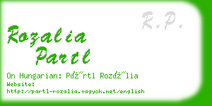 rozalia partl business card